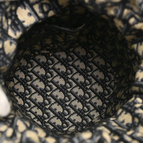 Christian Dior Navy Rattan Trotter Wicker Shoulder Bag - Picture 6 of 8